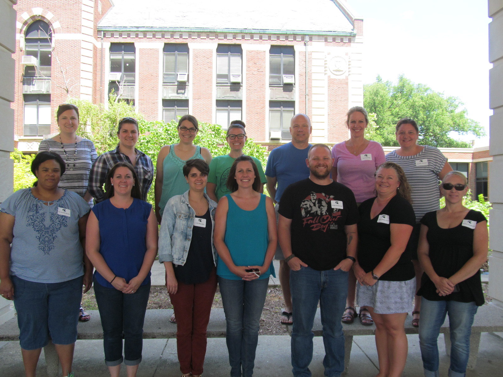 group shot of 14 Teachers from around Michigan