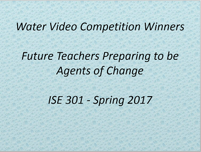 Water Video Competition Winners